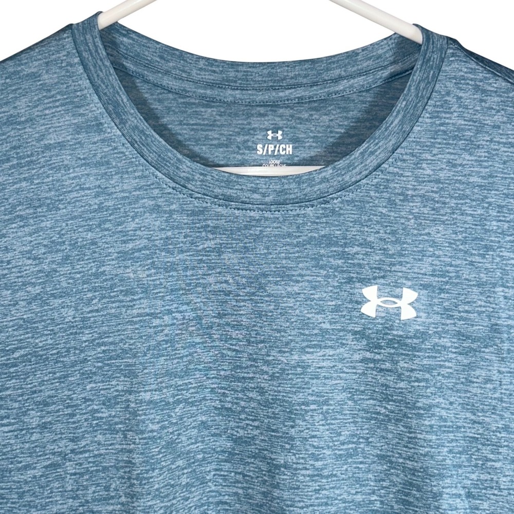 Under Armour Womens Tech Short‎ Sleeve Twist T-Shirt Blue Heather Small New